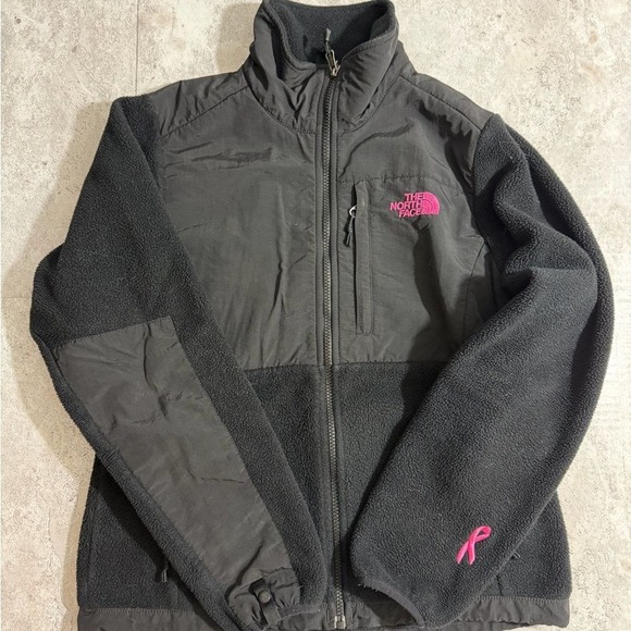 The North Face Jackets & Blazers - The North Face Denali Jacket Womens Black Pink Ribbon Breast Cancer Awareness S